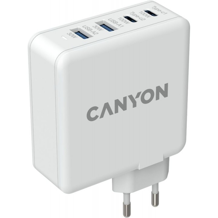 Сетевое зарядное устройство Canyon H-100,  белый